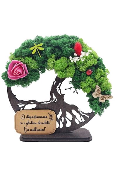 OEM Decorative Painting - The Tree of Life with Stabilized Lichens and Decora...