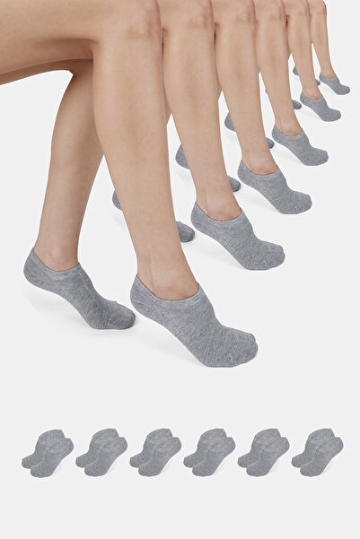 ERENART Bamboo Women's Sneaker Gray Melange Socks Stitch-Free Invisible Ankle...