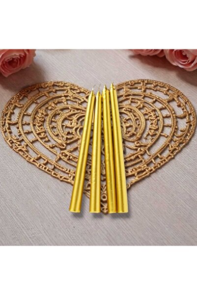 STE Dörtlü Şamdan Mumu - Dekoratif, Şık, Uzun Ömürlü Şamdan 4 lü Şamdan Mumu