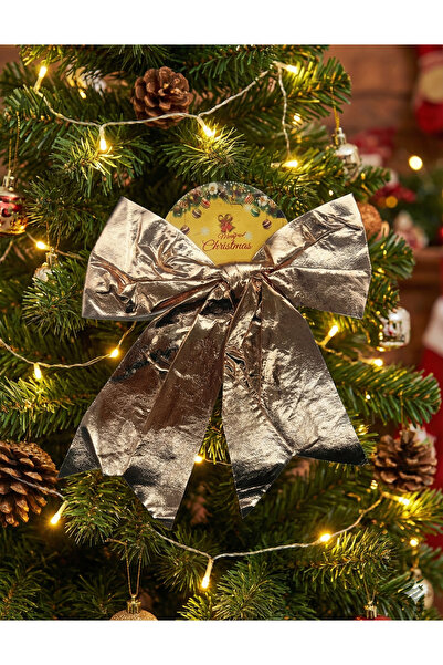 DODOMAR 30 cm – Arc de Crăciun din satin lucios, auriu roz, decor pentru copa...