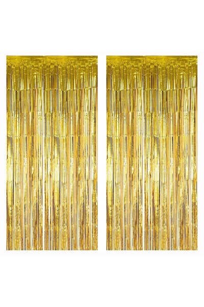 Teno Cortină din folie metalizată aurie