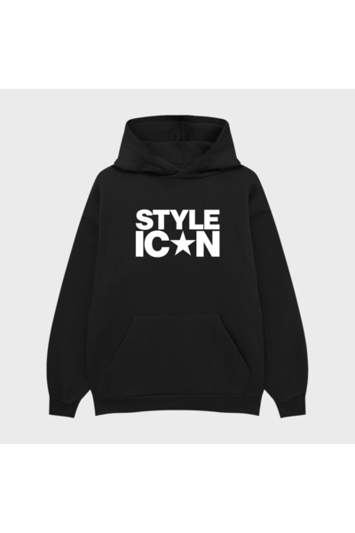 PURE EFFECT Hanorac unisex STYLE ICON cu imprimeu 3 Thread Ş cu căptușeală di...