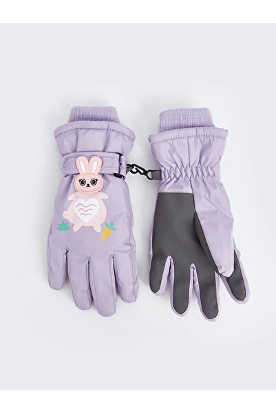 LC Waikiki LCW ACCESSORIES قفازات ليلك مطبوع للفتيات