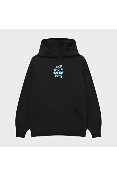 PURE EFFECT Hanorac unisex ANTI BLUE SOCIAL cu imprimeu 3 Thread Ş cu căptușe...