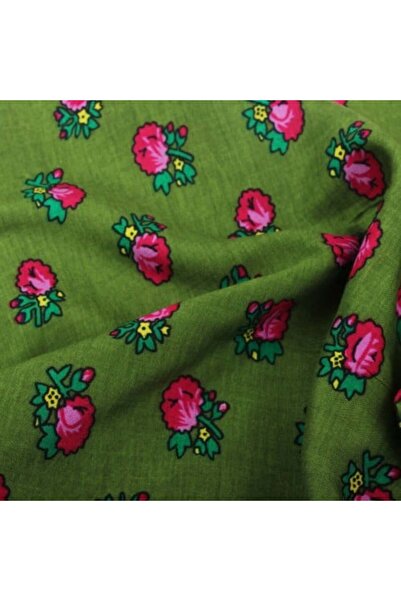 Gerenic Qarqee'an fabric, Shalki Olbitch, dark olive green, 1 meter