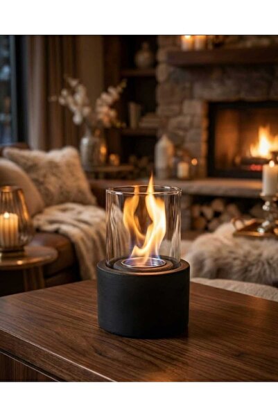 ZEYDADA Masaüstü Bioethanol yuvarlak Şömine camlı