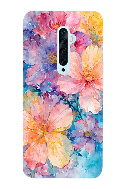 Manitoba Oppo Reno 2Z Uyumlu Baskılı Yumuşak Silikon Şeffaf Telefon Kılıfı