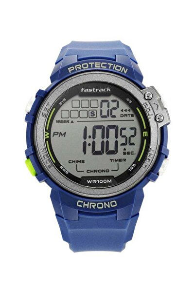 FASTRACK Streetwear 2.0 Digital Watch Blue Round Dial Blue Strap for Men