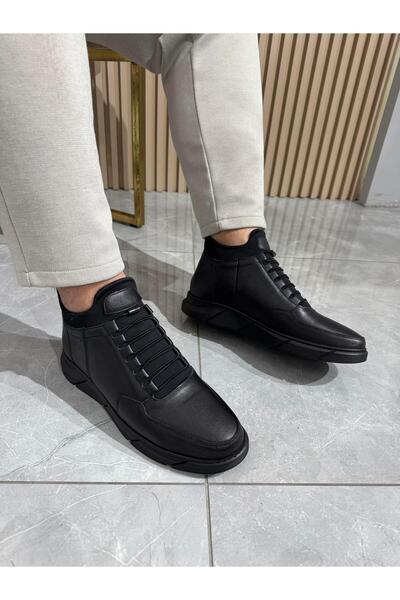 DERİ KABUSU Genuine leather half collar classic shoe 726