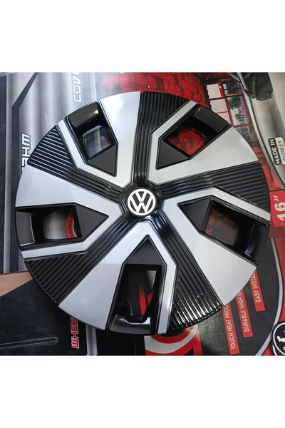 Universal Volkswagen Golf Uyumlu 15 inç Jant Kapağı 4'lü Takım Amblem Hediyeli