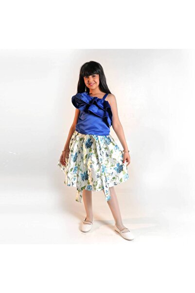 Mamnon تيور قطعتين ازرق ابيض مشجر