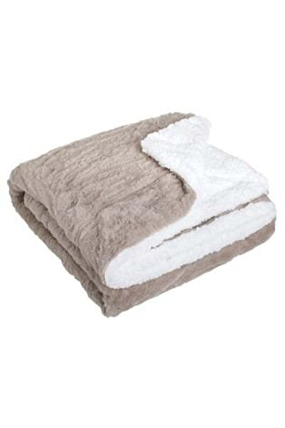 Tessari Winter Decorative Blanket Brown Velvet Rabbit for Armchair Sherpa 160 x 130 cm