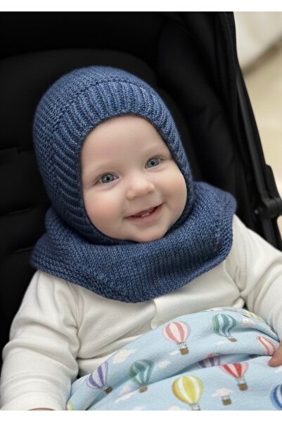 Afrika Butik Mavi Bebek Kar Maskesi Balaklava Bere