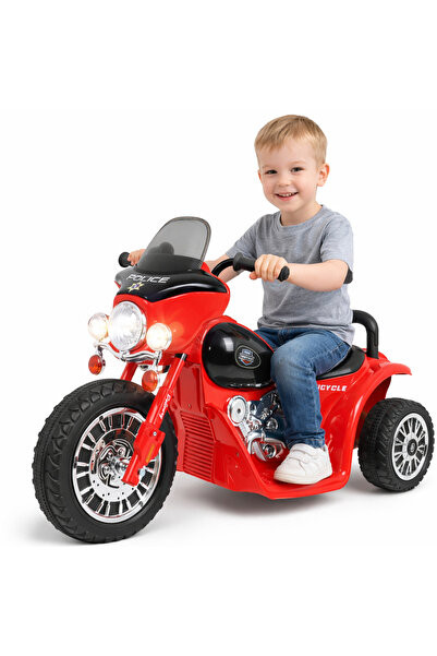 Ramiz Motocicleta Electrica Chopper Rosu pentru Copii, 6V