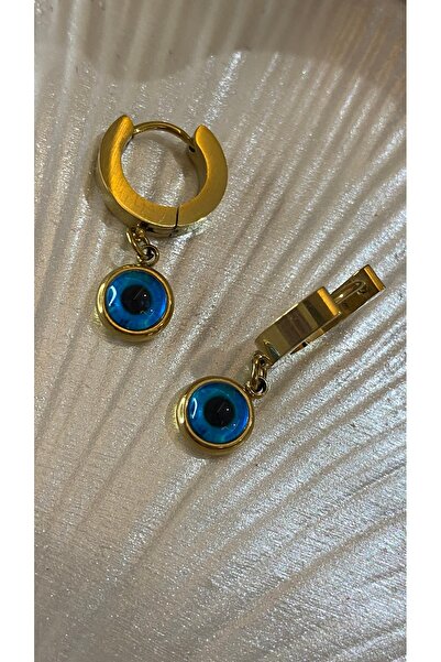 SELUVİA أقراط متدلية زرقاء من الفولاذ المقاوم للصدأ 316L مع خرز العين الزرقاء...