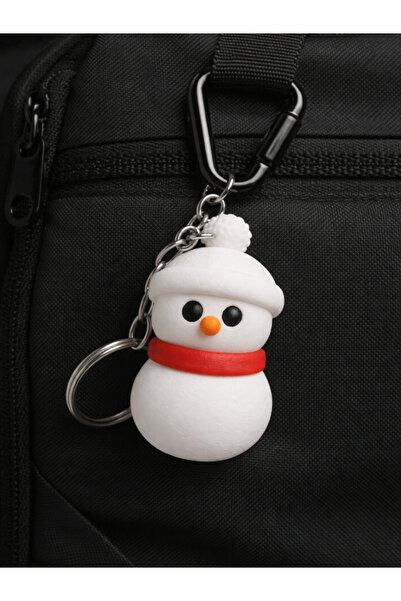 Bellenza 3D Silikon Sevimli Kardan Adam Anahtarlık Ve Çanta Aksesuarı