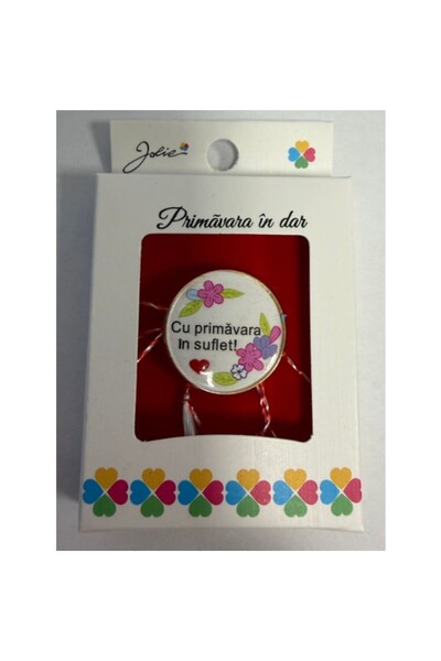 Flippy Martisor Brosa Mica in Cutie, Dimensiune Brosa 2.5-3 cm, Material Meta...