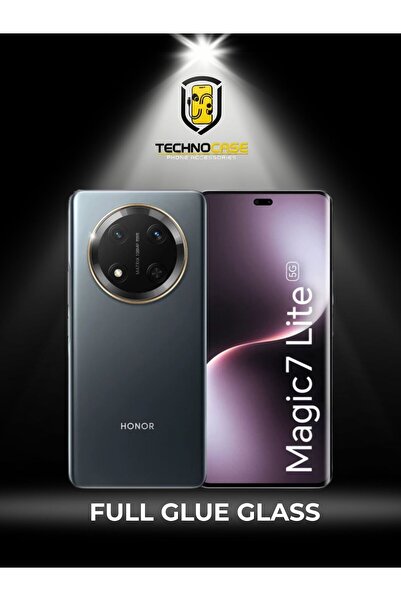 CaseTechnoo Honor Magic 7 Lite Ekran Koruyucu 6D Edge Ekran Full Cover 9H Tem...