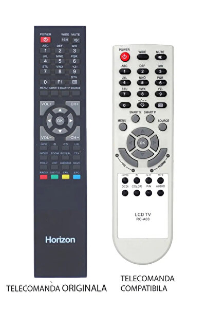 OEM Replacement remote control compatible with TV HORIZON RC-A03 ER 215 MFY 2...