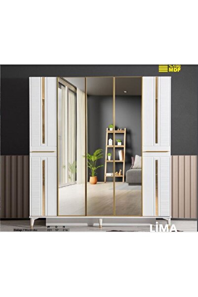AYDINEV LİMA MDF 5 KAPILI DOLAP