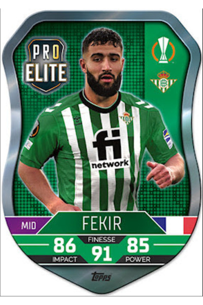 Topps نابيل فيكر ماتش أتاكيس 2022-23 برو إيليت شيلد ريال بيتيس