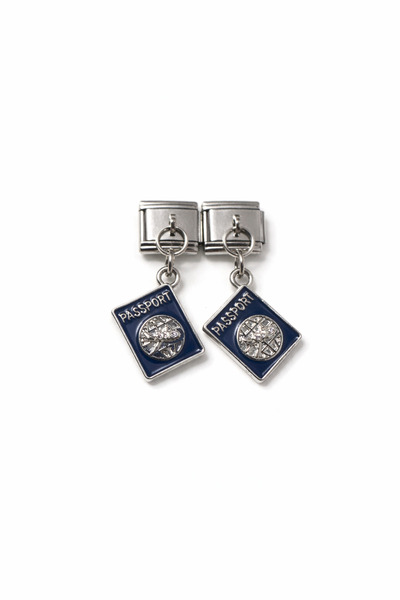 POSEİDONS JEWELLERY Lacivert Pasaport Figürlü İtalyan Charm