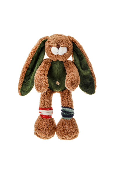 OMG Iepuras din plus maro cu verde, 30cm