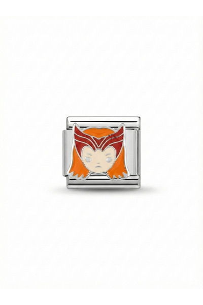 Mek Accessories سوار إيطالي من الفولاذ مع تمثال الساحرة القرمزية (واندا)