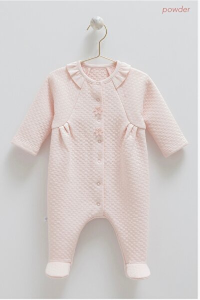 Caramell Quilted Baby Girl Romper
