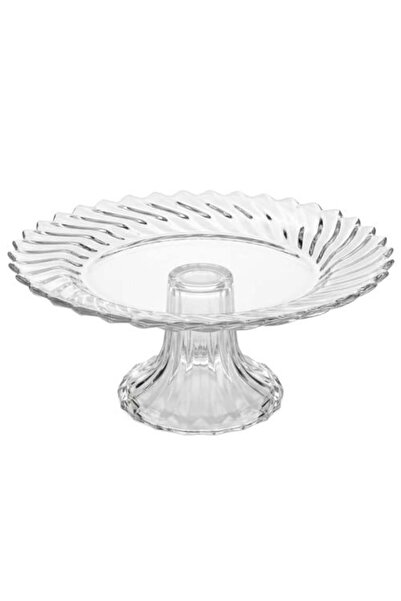 DEACAAR'S طبق تقديم زجاجي دائري بقاعدة