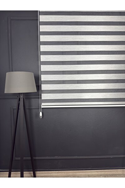 ELSAPERDE Gri Bambu Stor Zebra Perde Güneşlik 1.Kalite