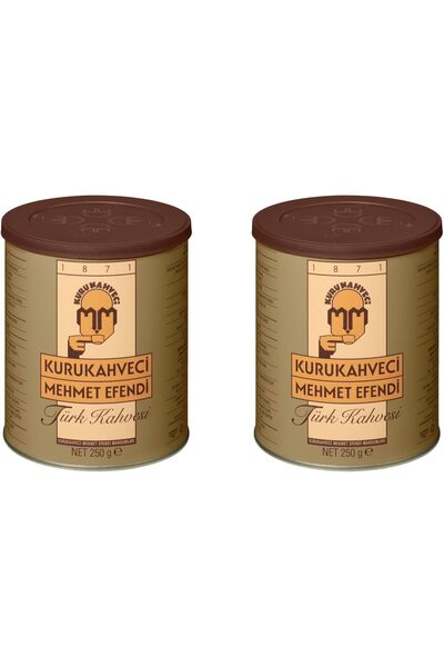Coffece Mehmet Efendi Turkish Coffee, 250-Gram Cans (Pack of 2)