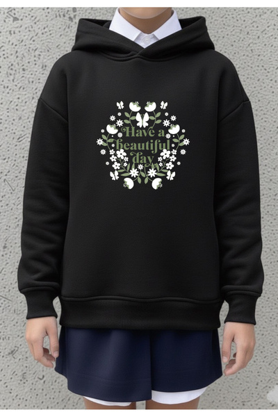 LORVEX Oversized Children's and Adult Sweatshirt – May the Day Be Kind Wish P...