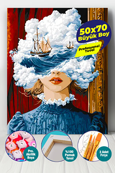 Picasso World Hobby Art Kafamda Fırtınalar Sayılarla Boyama 50x70 Cm Numaralı...