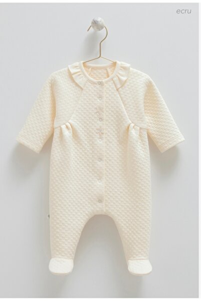 Caramell Quilted Baby Girl Romper