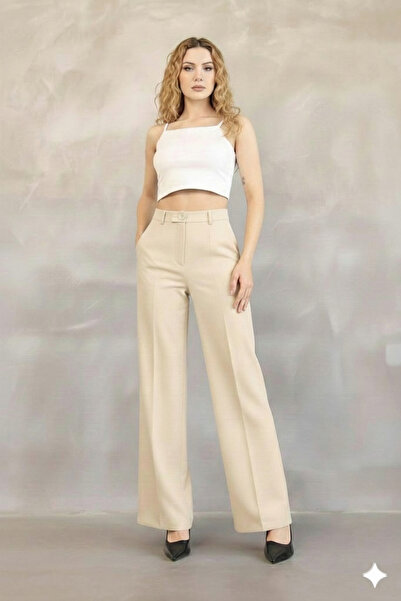 LEXİNWEAR Kadın Palazzo Pantolon İthal Kumaş Doubleface Yüksek Kaliteli Ürün ...