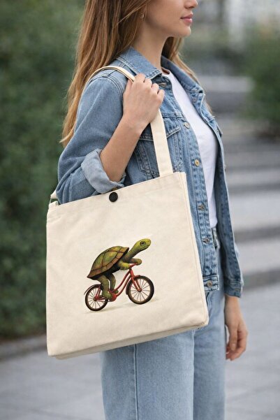 Middles&Niddles Collection M&N Collection Baskılı Bez Heybe Çanta 36×30 cm – ...