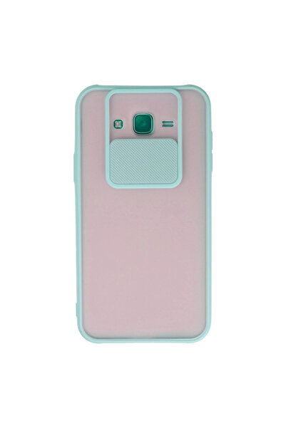 Twin Store حافظة جالاكسي J7 من السيليكون المنزلق لكاميرا Palm - تركواز