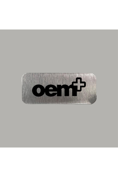 CRF OEM+ Metal Etiket 3x7 cm Arkası Yapışkanlı 1 Adet