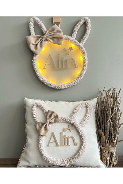 Tasarım Işıklı bebek kapı süsü takı yastığı set