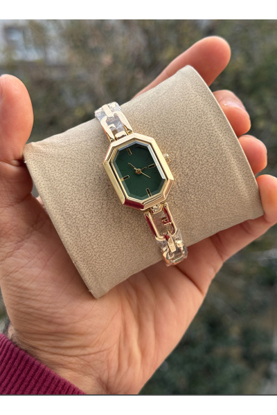 Tulpar New Season Special Chain Design Cord Octagonal Case Women's Wristwatch