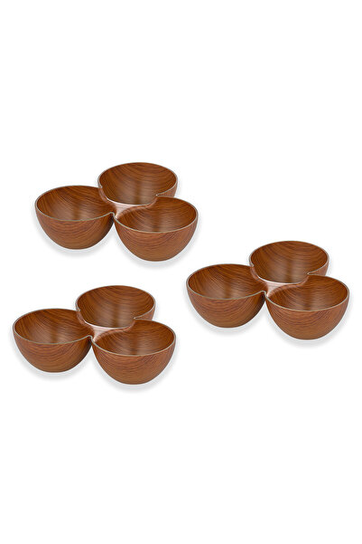 Evelin Üçlü Üçgen Çerezlik – Ahşap Görünüm, Isıya Dayanıklı, Sağlıklı Kullanım