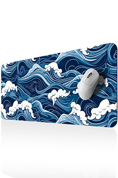 GoLite Classic - 70x30 Wave - Gaming Oyuncu Mouse Pad Kaymaz Taban Büyük Ped Klavye Fare Altlığı Mousepad