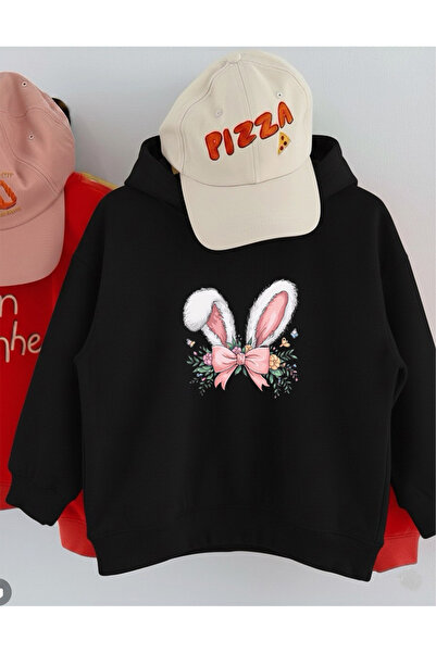 LORVEX Swea pentru copii supradimensionată tricou – Imprimeu drăguț cu urechi...