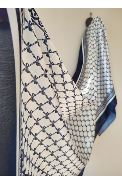 MAHZA DESIGN Violet Şal Zarafet Serisi Beyaz