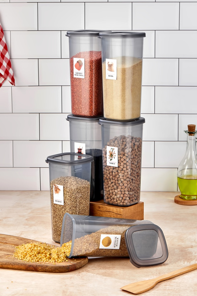 OES HOME 6-Piece Jumbo Size Food Storage Container 1750 ml