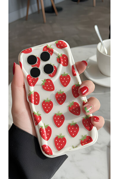 Hatreds Xiaomi Mi 14T Pro Uyumlu Sevimli Çilek Desenli Lansman Kılıf - Darbe ...