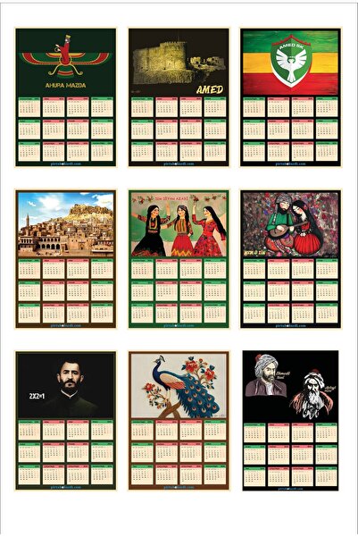 ZERYA Salnameya 2026an - 2026 Kürtçe Takvim (33*45 EBAT - 9 KÜRTÇE TAKVİM)