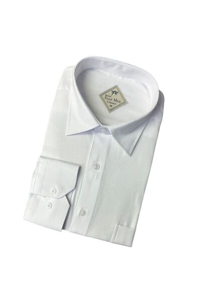 GÖMLEK GALERİSİ Classic Wide Cut Straight Oxford Long Sleeve Men's Shirt