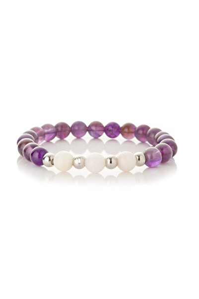 MK tasarım Real Amethyst - Moonstone Bracelet Mkt.1.101.7